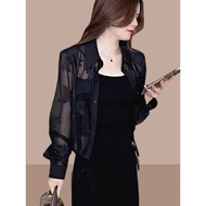 防晒衣Sunscreen clothing冰丝防晒衣女款2025夏季新款防紫外线开衫防晒服短款衬衫爆款上衣新款2025.9.8