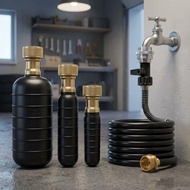 Coiled Hose Shut-Closed Valve Coil Garden Hose Connector Adapters Flexible
