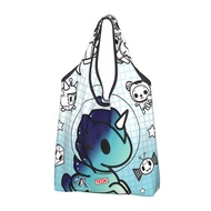 Tokidoki Shopping Bags Reusable Grocery Tote Bags XLarge 50LBS Ripstop Recycling Bags with Pouch Bulk Machine Washable