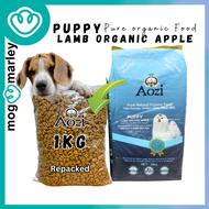 Aozi Lamb Organic Apple Puppy Dog Organic Food for all Breeds 1kg - mog and marley