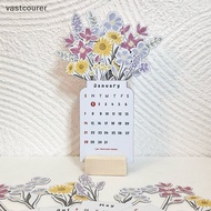 Vast 2024 Bloomy Flowers Desk Calendar Creative Floral Desk Calendar Pretty Floral Desk Decor Series  Calendar EN