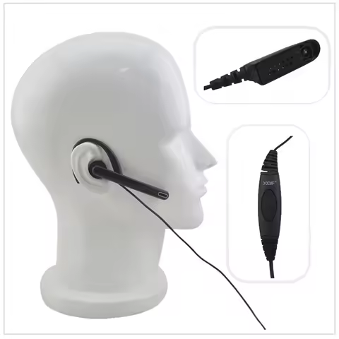 One-Wired Radio Earpiece G-loop Boom mic Ear Bar Mic PTT Headset for Motorola GP328 GP340 GP380 HT75