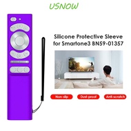 USNOW Remote Controller Protective Case Non-slip Soft Smart TV For Samsung QLED BN59-01357 Remote Control Protector Shockproof Protective Cover