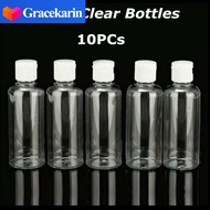 Gracekarin Clear Plastic Bottles Empty Flip Plastic Small Travel 100ML 10PCS Bottles NEW