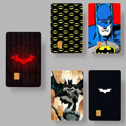 Anime B-batmans DDC Card Stickers Decorative Waterproof Film Skin Cover Credit Debit Front Bank Bus 