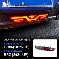 ไฟ DRL การวิ่งเวลากลางวันกันน้ำสำหรับรถยนต์โตโยต้า GR86ซูบารุ BRZ 2021-2024 1ชิ้นไฟกันชนหลัง LED