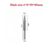 Mũi mài loại dài / Đầu làm gỗ lũa cán dài hình trụ/ hình nón trục 5mm / trục 6mm