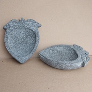 Mini Strawberry Character Mortar + Pestle Inul Andesite Gunung Merapi Stone | Unique, Cute, and Funn