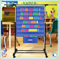 AMBER Classroom Pocket Chart, Educational Durable Standards Pocket Chart, Large Class Schedule Chart