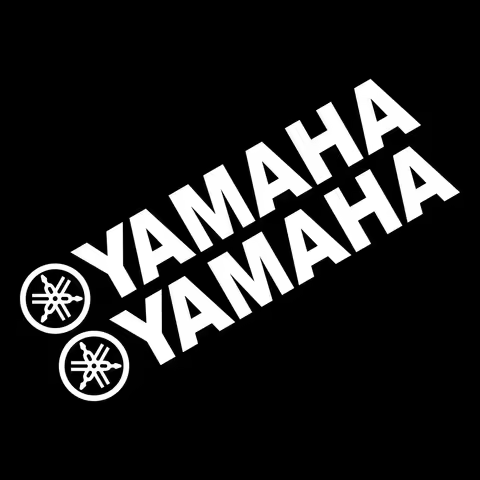 Motorcycle Vinyl White Stickers Front Car body Decals Size 16 20 25cm for Tmax Nmax Xmax Beta Yzf R1