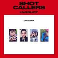 4pcs LNGSHOT SHOT CALLERS Album Photocards MAKESTAR MUSIC KOREA WEVERSE MAGAZINE GREEN YELLOW STANDA