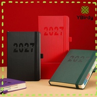 YRBWDYZDH Daily Planner Notebook, Daily Schedule Elastic Band 2027 Schedule Book, PU Leather Flat Sp