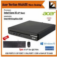 Acer Veriton X4630G SFF / MICRO Intel Core i3 /  i5 (6th Gen) DDR4- SDRAM,  Windows10 Pro