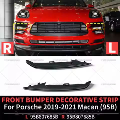 For Porsche 2019 2020 2021 Macan (95B) FRONT BUMPER DECORATIVE STRIP OEM 95B807685B 95B807686B 95B80