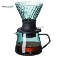 600ML Immersion Dripper Switch Glass for  Pour over Coffee Maker V Shape Drip Coffee Dripper and Fil