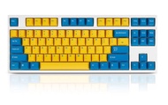 Leopold FC750RBT Yellow/Blue White Case PD TKL Bluetooth Mechanical Keyboard (Cherry MX Blue)