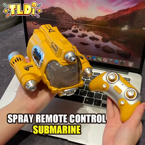Spray Rc Boat Remote Control Submarine with Light Water Toys High Speed Smart Waterproof 360 Rotatio