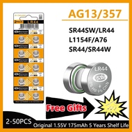 High-Capacity 1.5V LR44 AG13 175mAh Button Cell Battery 357 SR44 LR1154 Button Batteries For Watch C