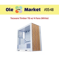 Tecware Timber TG w/ 4 Fans (White)