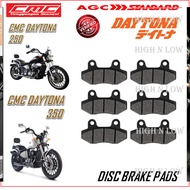 CMC DISC BRAKE PADS SCOOTER DAYTONA 250 DAYTONA 350 BLACK QUALITY HNL