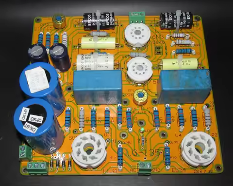 6N3+6N6+EL34 Vacuum Tube Ultra Linear Push-pull Circuit 40W Mono Audio Amplifier Board