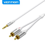 【COD】Vention Audio Cable 3.5MM Male to 2 Male RCA Adapter Cable HiFi For Laptop Cellphone Desktop MP3 3.5mm To 2 RCA Adapter Cable