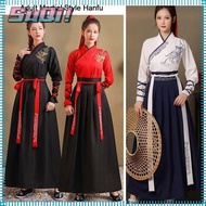 SUQI Adult Martial Style Hanfu, Cosplay Couple Costume Polyester Female Chinese Clothing, Traditional Men Style Male Ancient Hanfu Women Dress Hanfu Swordsman