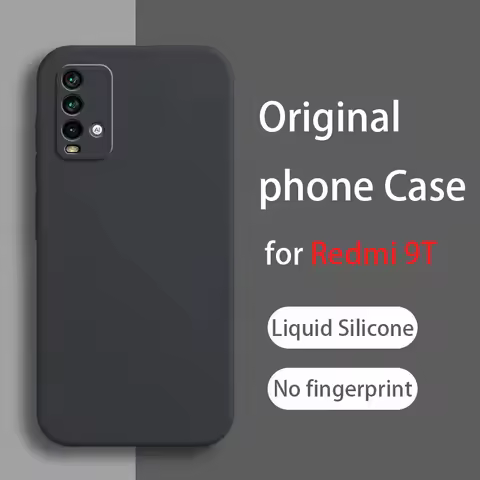For Redmi 9T Luxury Liquid Silicone Phone Case For Xiaomi Redmi 9T Shockproof Soft Cover Redmi9T Cas