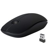 Wireless Mouse, Slim Mouse 2.4G Portable Mobile Optical Office Mouse with USB Receiver, Travel Cordl