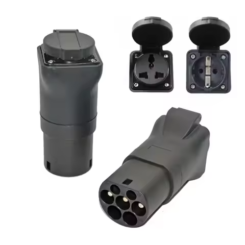 470Ω V2L Type2 Electric Car Discharger EV Adapter Female to Schuko / 220V Universal Socket For MGZS 