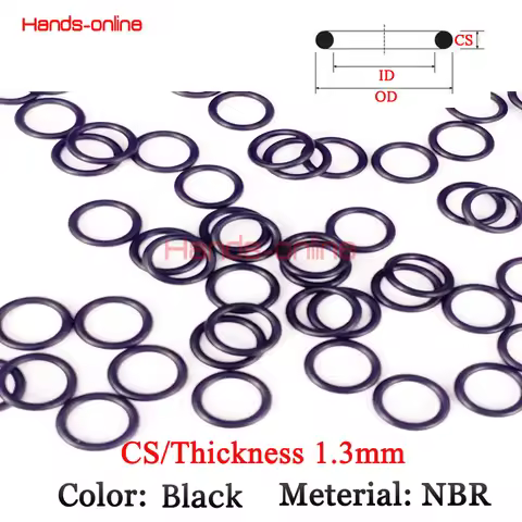 10X NBR Thickness/Wire/CS 1.3mm replacement Rubber ring gasket oil resistance Water proof o-ring sea