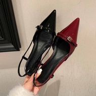 [with box]Ladies Fashion kasut raya perempuan heus soft women heels murah Kasut Kahwin French /Women