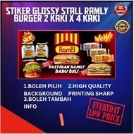stiker water proof ramly burger menu burger saiz 2kaki x 4 kaki custom made Sedia tampal cantik mura