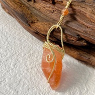 【芬達石榴石】晶柱水晶項鍊 / 可客製掛飾