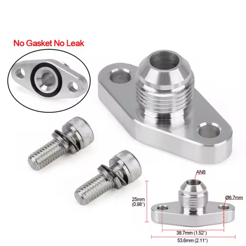 Universal 8AN Turbo Oil Return Drain Flange 38mm Bride Turbo AN8 for GT15 GT17 IHI RHF4 TD04 KKK K03