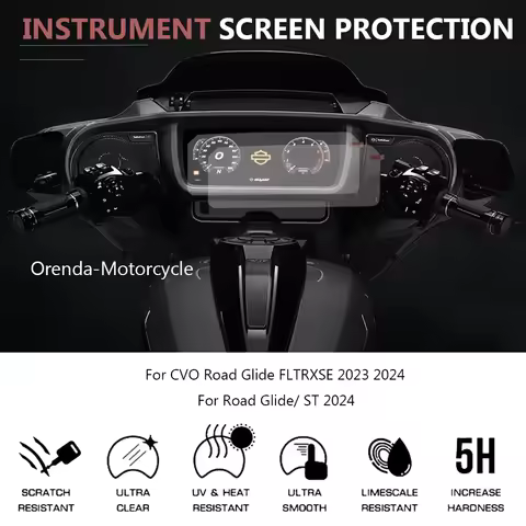 Motorcycle Instrument Screen Protector Film Sticker 2PIC 2023 2024 For Harley Touring CVO Road Glide