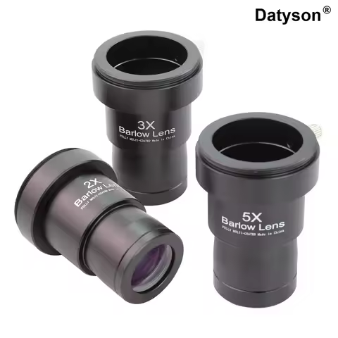 Datyson 1.25" 2X/3X/5X Barlow Lens Fully Multi-Coated Metal Telescope Focal Extender with M42 Camera