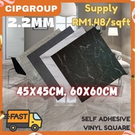 [READY STOCK] 45X45cm & 60X60cm Lantai Vinyl Marmar Jubin Lantai Marmar Lantai Vinyl PVC Pelekat Lan