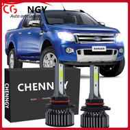 สำหรับ Ford Ranger T6 (1stGen) ปี 2012 - 2014 หลอดไฟหน้า LED 6000K 12V-24V สีขาวสว่าง Qty2 รับประกัน