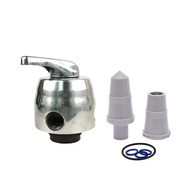 Manual Backwash Multi Port Control Valve for Outdoor Sand Water Filter System PVC Black / Stainless 