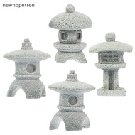 Ntmy Retro Gazebo Chinese Lanterns Mini Pagoda Model Decoration Stone Miniature Statue Sandstone Home Accessories QDD