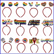 Pride Month LGBT themed celebrate party colorful rainbow Love Headband decoration supplies Hair acce