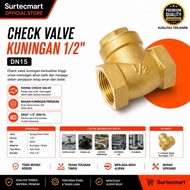 Brass Check Valve 1/2" Swing Check 1/2 Inch