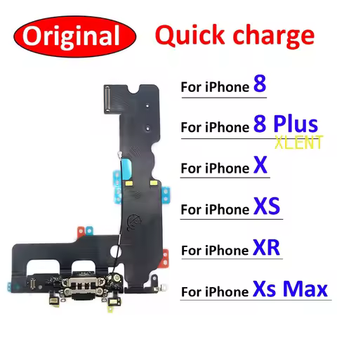 Original USB Charger Charging Dock Port Connector Board Flex Cable For iPhone 7 8 Plus X XSMax XR Mi