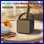 HDJKY Mini Retro Bluetooth Speaker แบบพกพากลางแจ้ง Hifi Heavy Bass Sound Bar Outdoor Prec การตั้งค่าเครื่องเล่นเพลง MP3 รองรับ TF Card USB Aux SDHTD