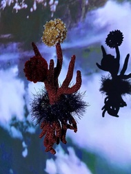 種珊瑚 鉤針 戒指