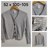 Semi Crop Cardigan 12closet Soft Blue Lidi V Neck Size M Women's Gemoy Cardi Sweater Outer Top