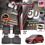 5D Carpet Kereta PROTON X70 MAGIC MAT 5-Layer Premium PU Leather Car Carpet Car Mat Floor Mat Karpet Kereta