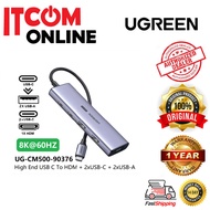 UGREEN 5 IN 1 HIGH END TYPE-C 4.0 TO 2 USB-A + 2 USB-C + 1 HDMI 8K ADAPTER (UG-CM500-90376)