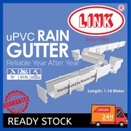 LINK uPVC RAIN GUTTER 1.14 METER Salur Air Kelabu PVC